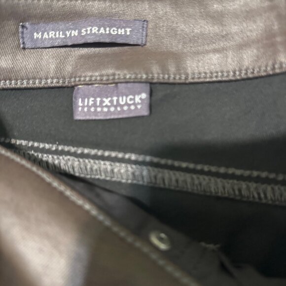 NYDJ Marilyn Straight Coffee Coated Jeans With Lift Tuck Technology 14 petite - Picture 4 of 16